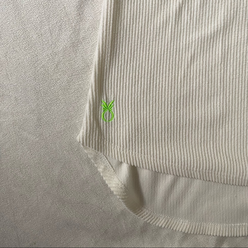 Dudley Stephens • Cream Ribbed College Tee Size Large - Picture 4 of 7